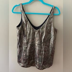 J. Crew Sleeveless Gold Metallic Top - Womens Size 0 / XS